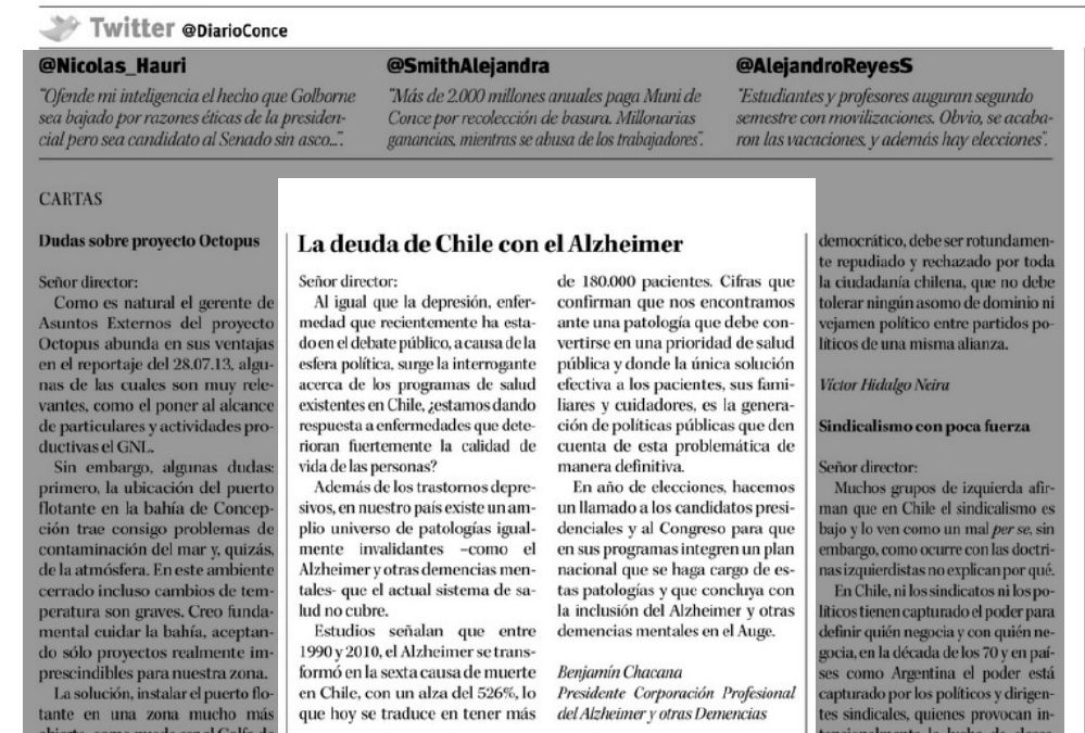 Carta al Director en Diario Concepción