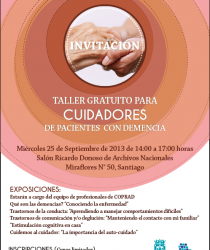 Charla para cuidadores de pacientes con demencia en Santiago Centro